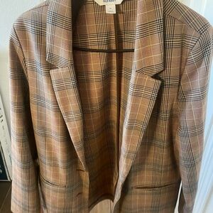 Old Navy Women's Brown Plaid Jacket